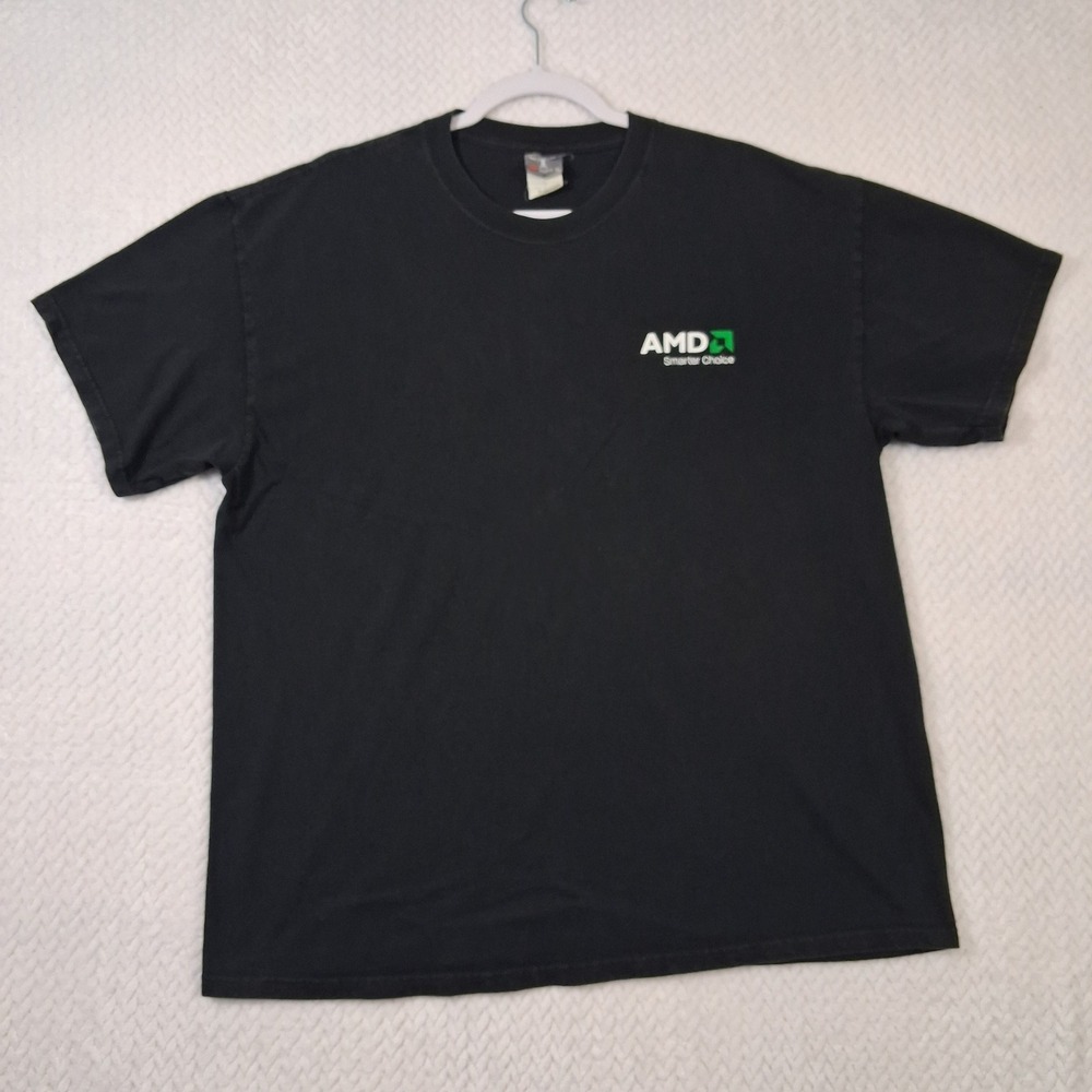 VTG AMD T-Shirt Mens XL Faded Black Smarter Choice The Platform Evolved Graphic